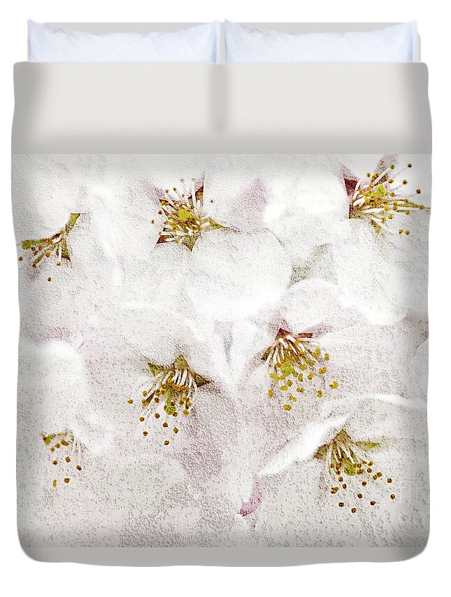 Apple Duvet Cover featuring the photograph Apple blossoms 4 by Elena Elisseeva