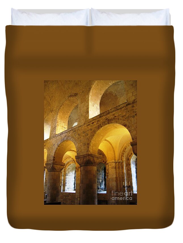 St. John's Chapel Duvet Cover featuring the photograph Arches by Denise Railey
