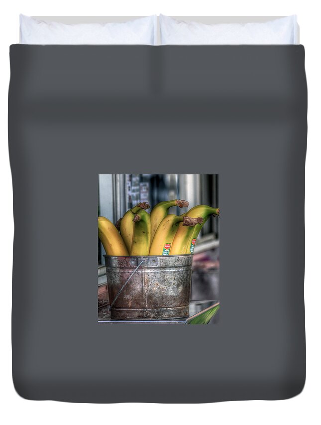 Fruit Duvet Cover featuring the photograph Bananas #1 by Bill Owen
