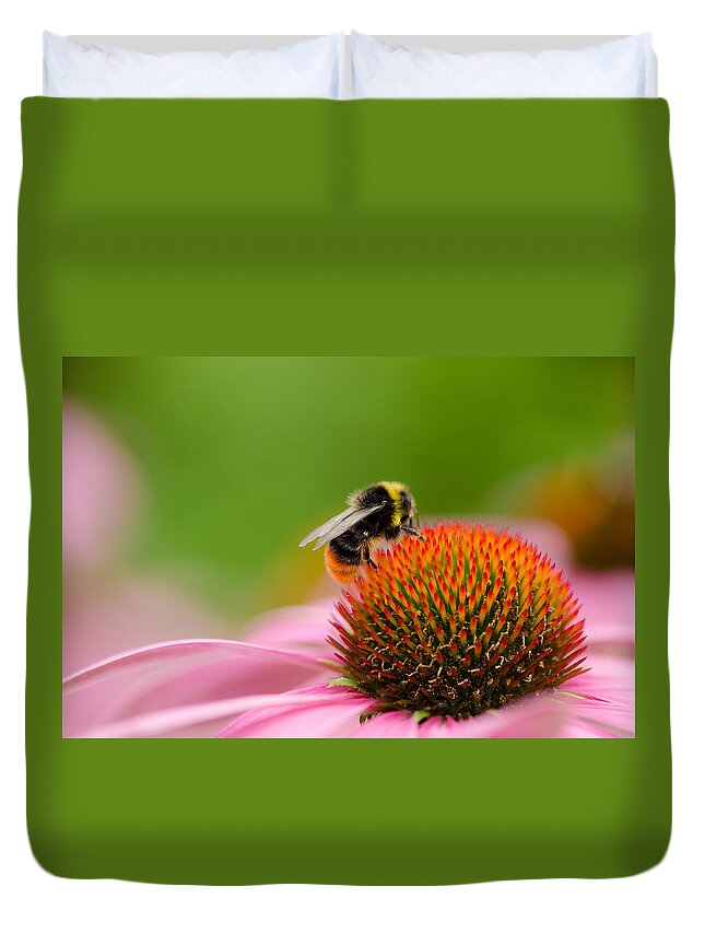 Gardening Duvet Cover featuring the photograph Bee #1 by TouTouke A Y