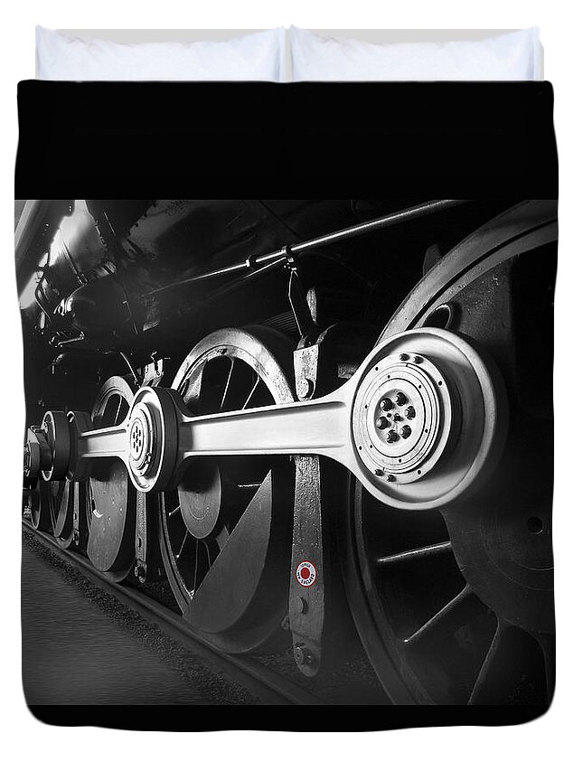 Transportation Duvet Cover featuring the photograph Big Wheels by Mike McGlothlen