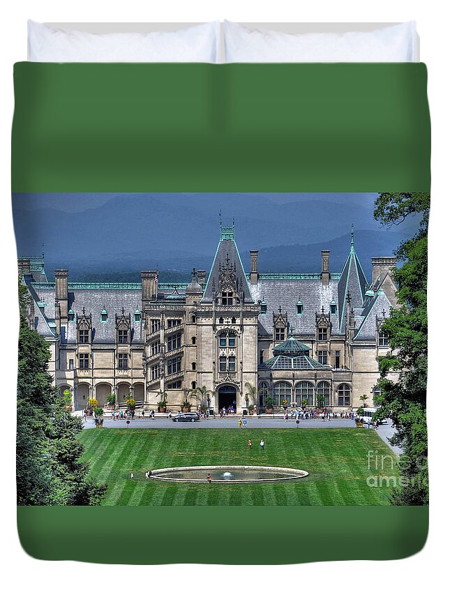 The Biltmore House Duvet Cover featuring the photograph Biltmore House #1 by Savannah Gibbs