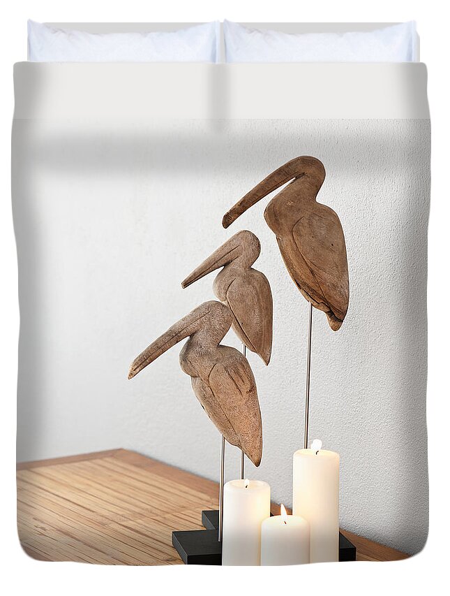 Apartment Duvet Cover featuring the photograph Birds #1 by U Schade