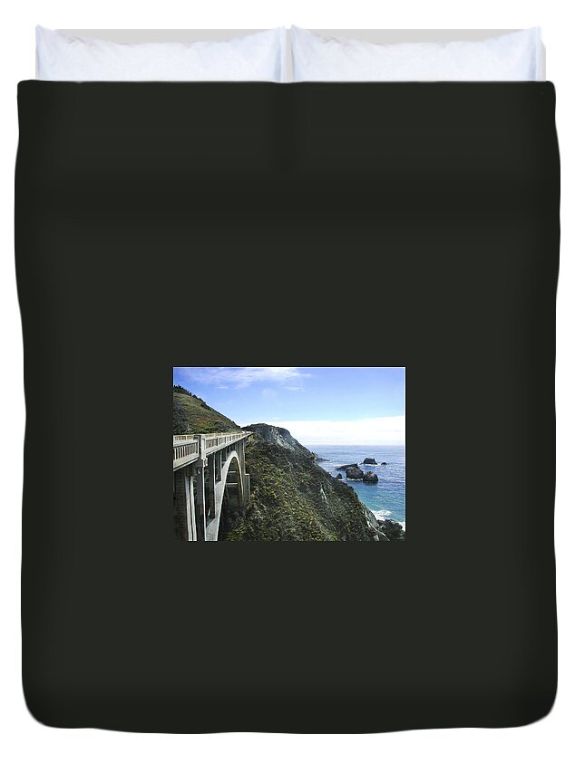 Big Sur Duvet Cover featuring the photograph Bixby Bridge #1 by Steve Ondrus