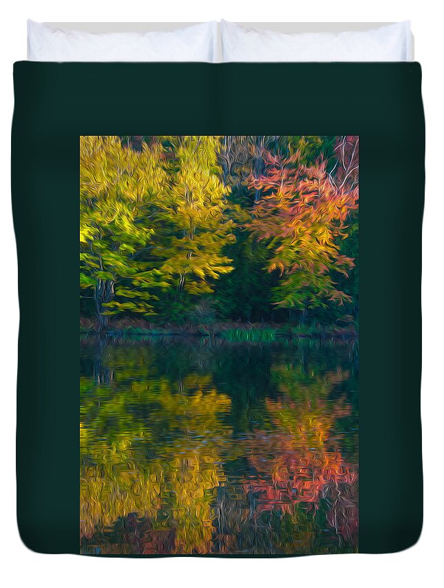 Brenda Duvet Cover featuring the photograph Blazing Water #1 by Brenda Jacobs