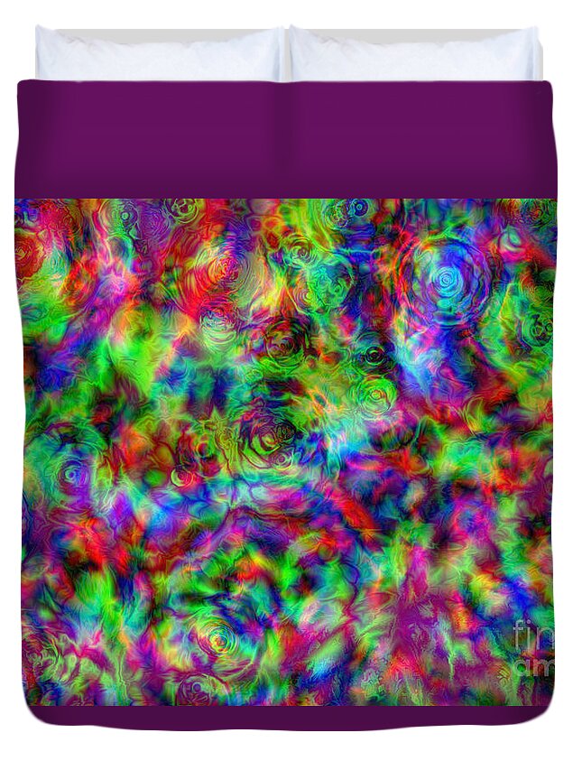 Abstract Duvet Cover featuring the digital art Brainstorm by Diane Macdonald