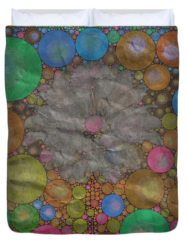 Circles Duvet Cover featuring the digital art Brewed in Percolator by Dorian Hill