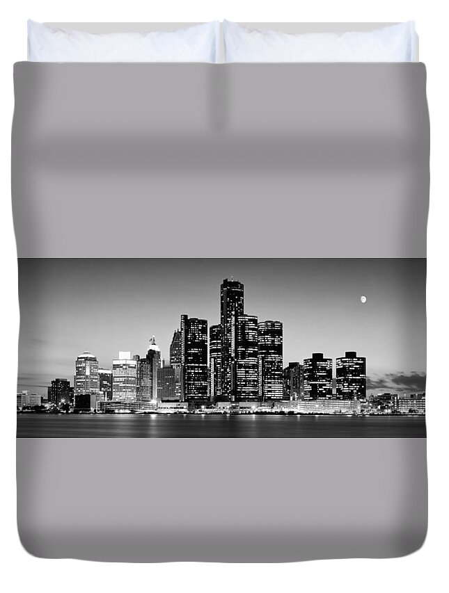 Photography Duvet Cover featuring the photograph Buildings At The Waterfront, River #1 by Panoramic Images