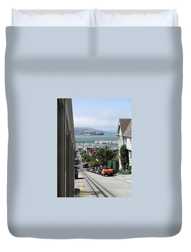 Cable Duvet Cover featuring the photograph Cable Car Ride #1 by Steve Ondrus