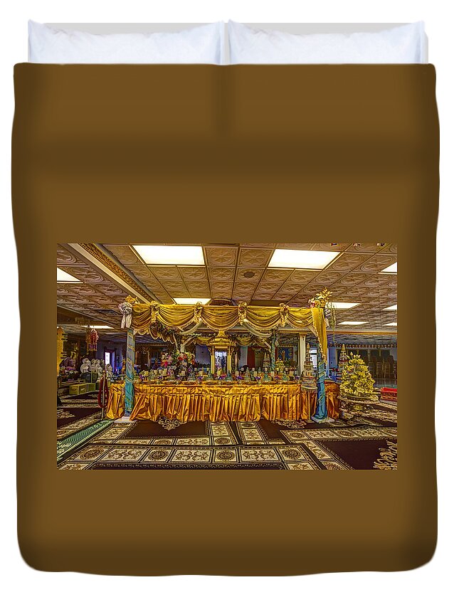 Cambodian Buddhist Temple Duvet Cover featuring the photograph Cambodian Buddist Temple #1 by Amanda Stadther