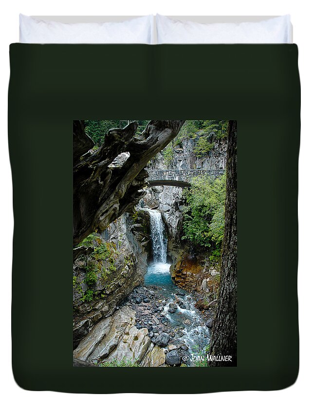 Christine Falls Duvet Cover featuring the photograph Christine Falls #1 by Joan Wallner