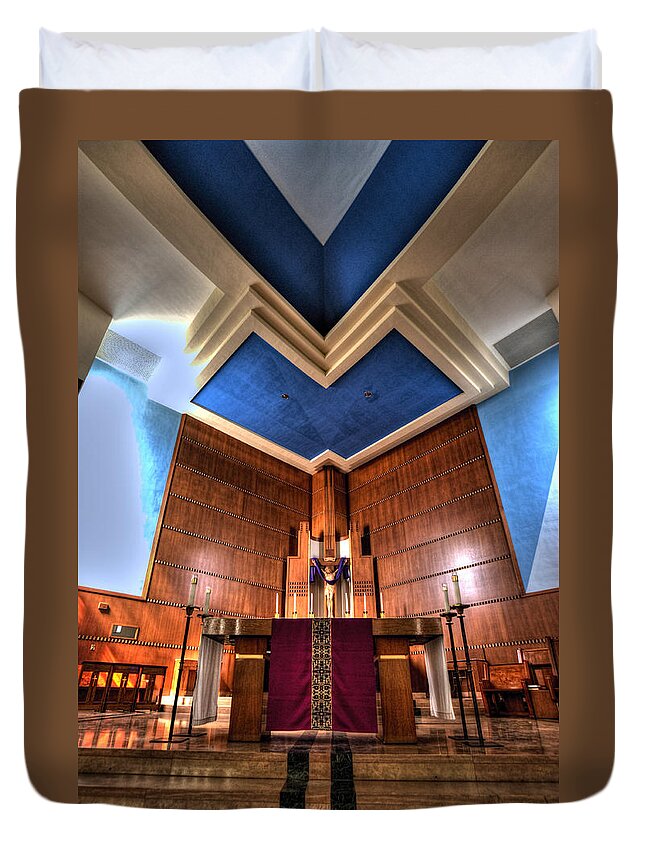 Mn Church Duvet Cover featuring the photograph Church of Saint Columba #10 by Amanda Stadther