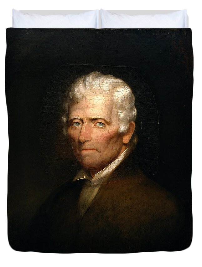 Chester Harding Duvet Cover featuring the painting Daniel Boone #2 by Chester Harding