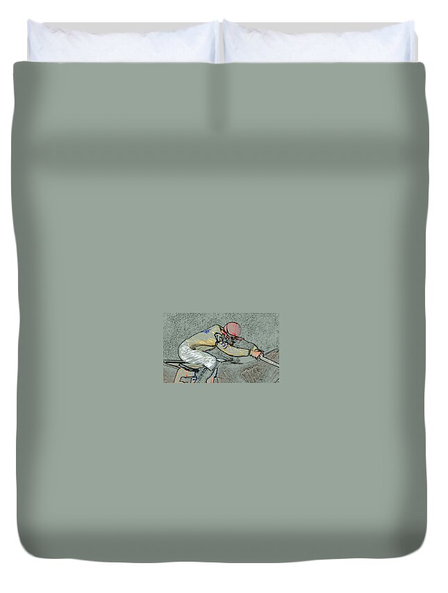 Drive Duvet Cover featuring the painting Drive #1 by David Lee Thompson