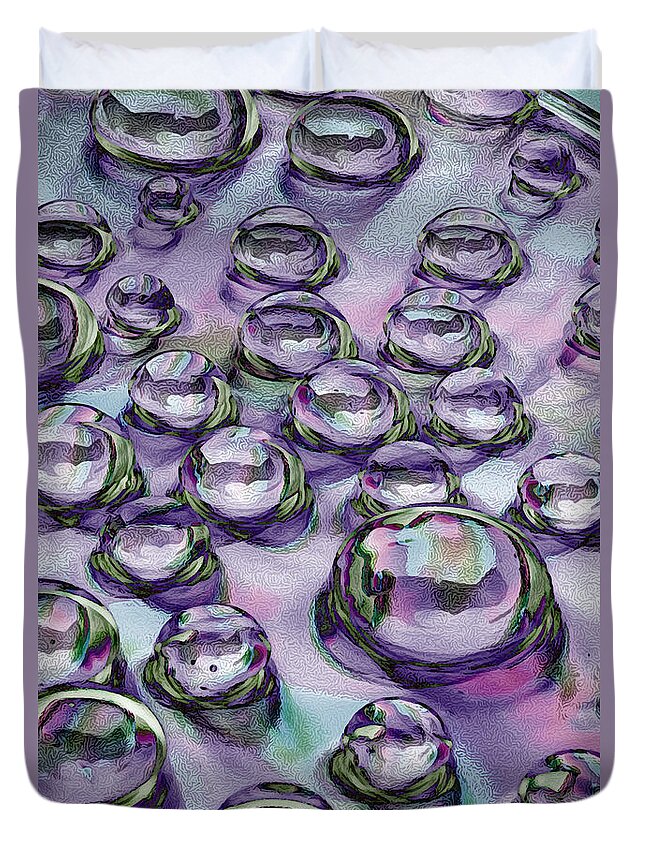 Water Duvet Cover featuring the photograph Dropscape #1 by WB Johnston