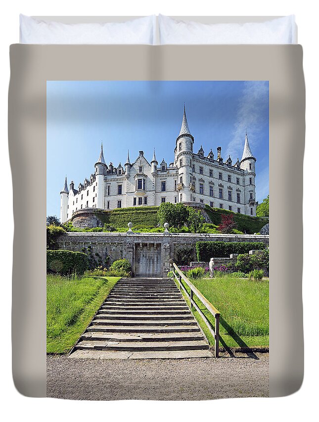 Castle Duvet Cover featuring the photograph Dunrobin Castle #6 by Grant Glendinning