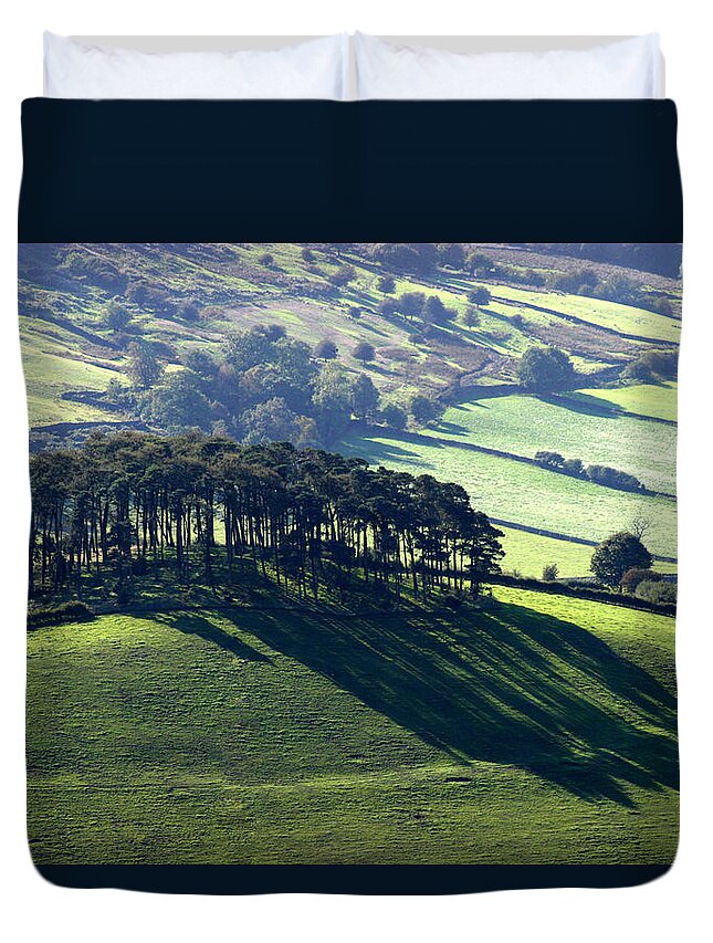  Yorkshire Duvet Cover featuring the photograph Evening Shadows #1 by John Topman