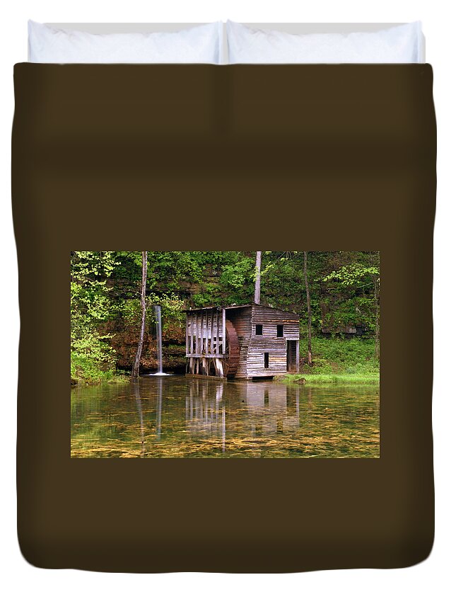 Falling Spring Mill Duvet Cover featuring the photograph Falling Spring Mill #1 by Marty Koch