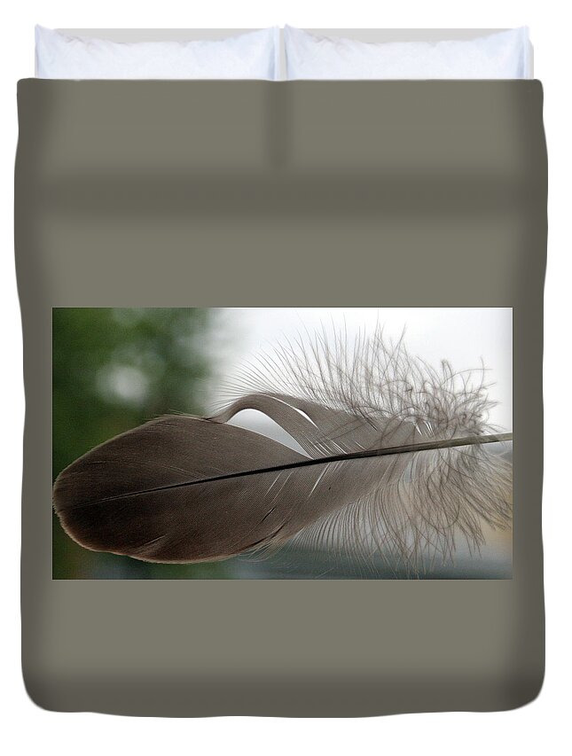 Feather Duvet Cover featuring the photograph Feather #1 by Valerie Collins