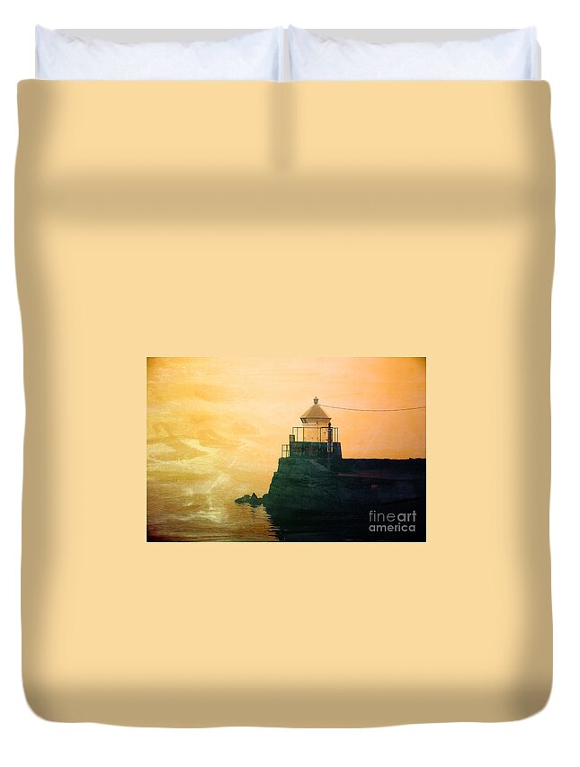Fyllinga Duvet Cover featuring the photograph Fyllinga Lighthouse #2 by Randi Grace Nilsberg