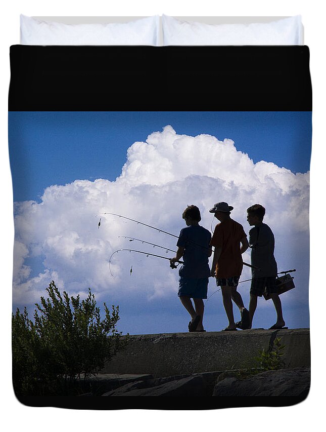 Fishing Duvet Cover featuring the photograph Going Fishing #1 by Randall Nyhof
