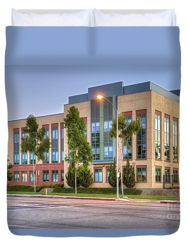 Grand Central Campus Burbank/glendale Duvet Cover featuring the photograph Grand Central 3 Centre digital new media Campus Burbank #1 by David Zanzinger