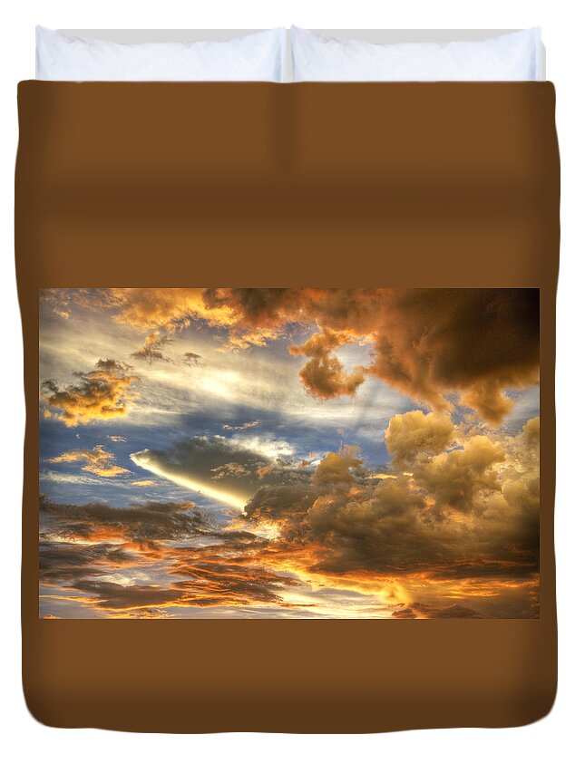 Skyscape Duvet Cover featuring the photograph Heavenly Skies #1 by Saija Lehtonen