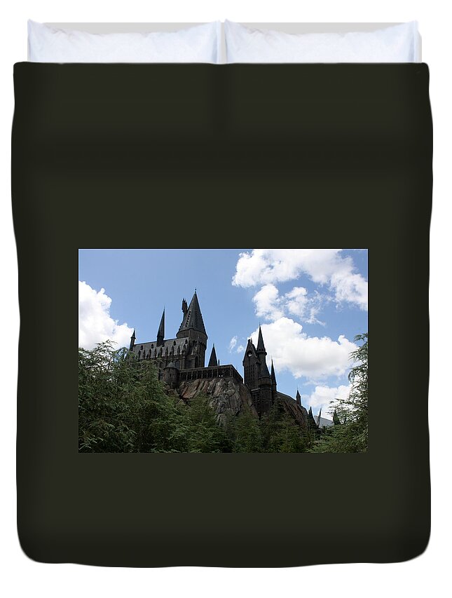 Islands Of Adventure Duvet Cover featuring the photograph Hogwarts Castle #1 by David Nicholls