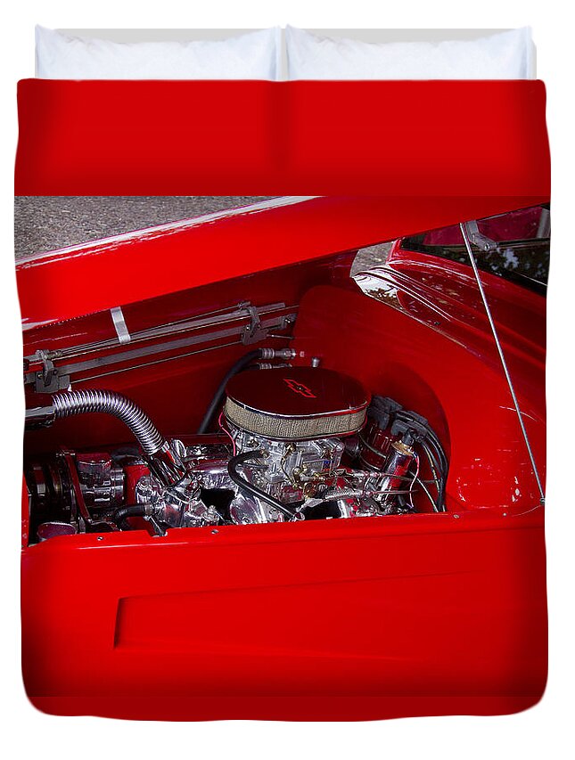 American Duvet Cover featuring the photograph Hot Chev #1 by Jack R Perry