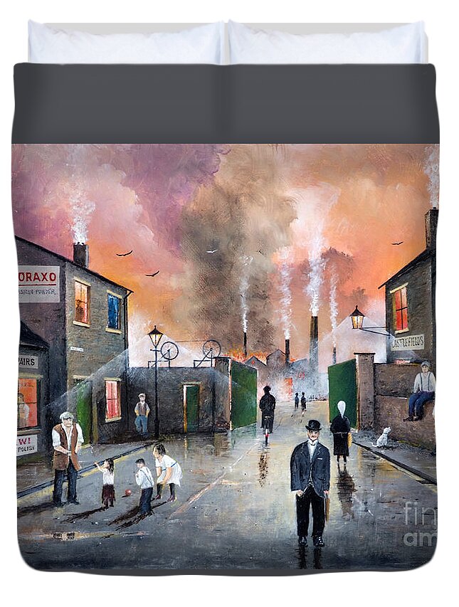 England Duvet Cover featuring the painting Images Of The Black Country - England by Ken Wood