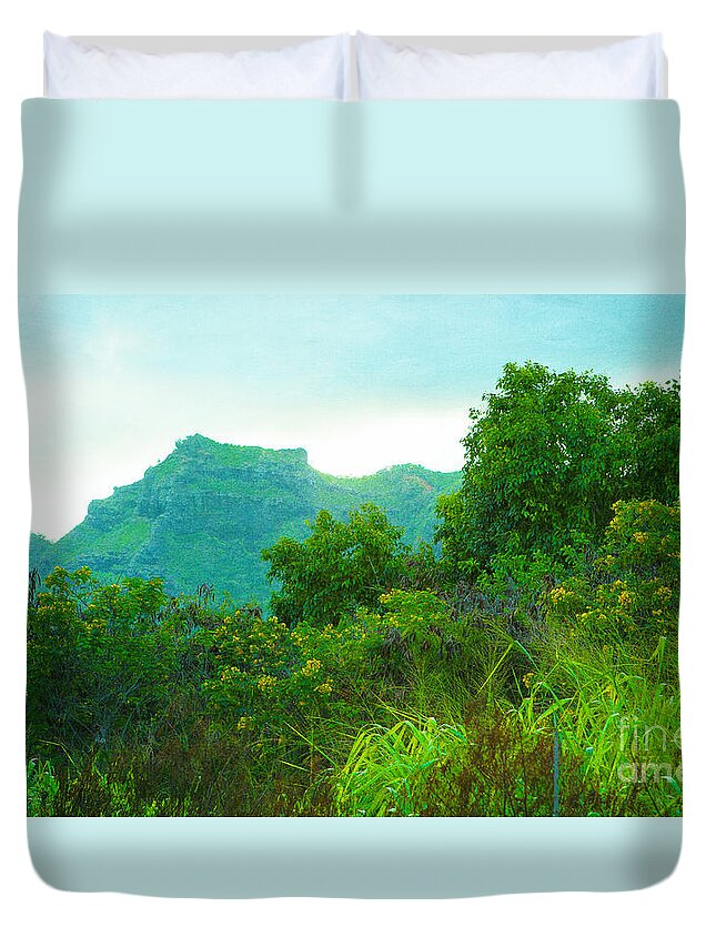 Kauai Duvet Cover featuring the photograph Sleeping Giant by Roselynne Broussard