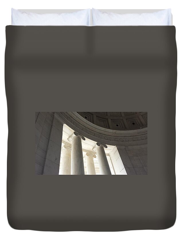 Declaration Of Independence Duvet Cover featuring the photograph Jefferson Memorial Architecture by Kenny Glover