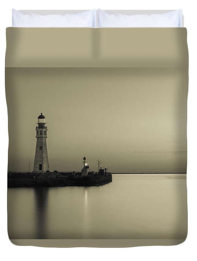 Buffalo Duvet Cover featuring the photograph Lighthouse #1 by John Angelo Lattanzio