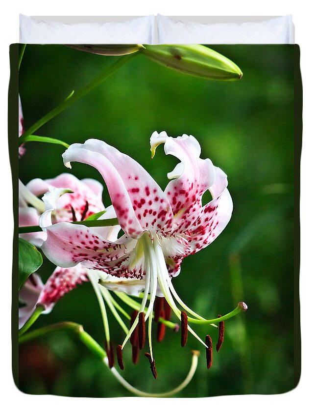 Petal Duvet Cover featuring the photograph Lily Flower #2 by Ms Judi