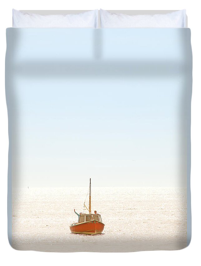 Boat Duvet Cover featuring the photograph Little One #1 by Karol Livote