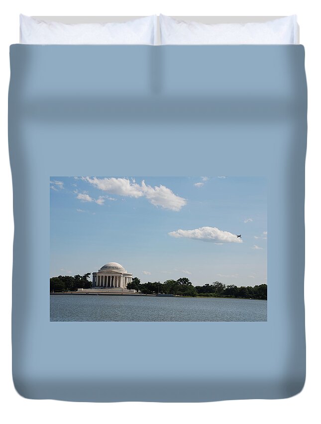 Declaration Of Independence Duvet Cover featuring the photograph Memorial by the Water #2 by Kenny Glover