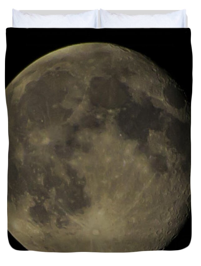 Night Duvet Cover featuring the photograph Moon #1 by Theodore Jones