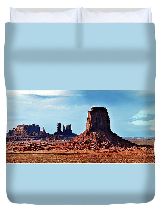 Tranquility Duvet Cover featuring the photograph Panorama Of North Window Area Monument #1 by Utah-based Photographer Ryan Houston