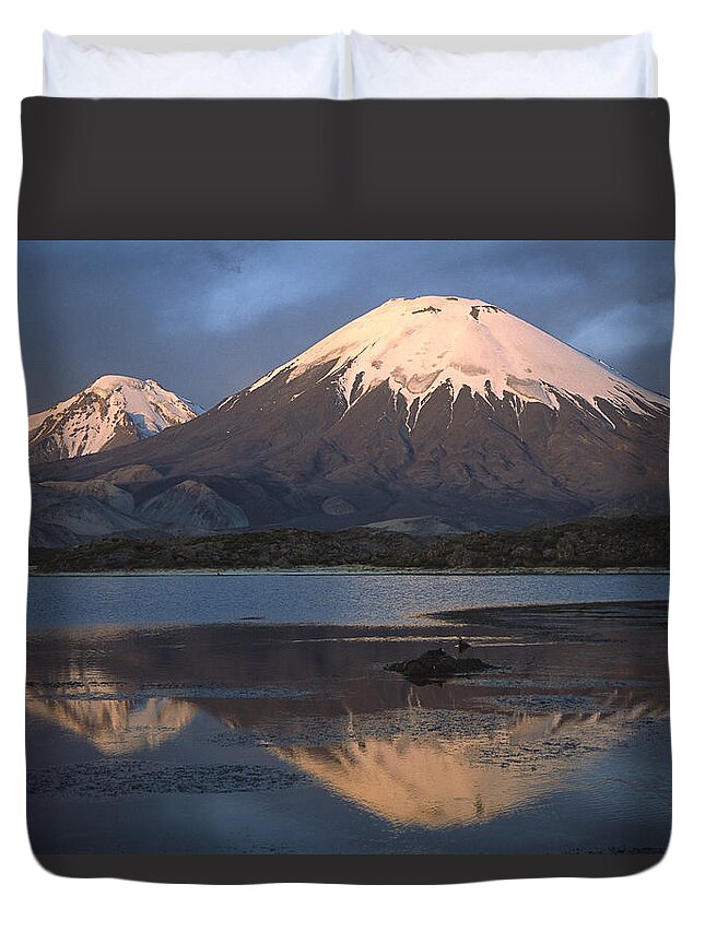 Feb0514 Duvet Cover featuring the photograph Parincota Lauca National Park Andes #1 by Tui De Roy