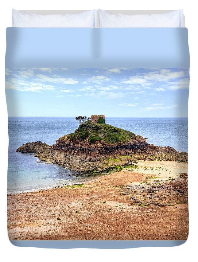 Portelet Bay Duvet Cover featuring the photograph Portelet Bay - Jersey #1 by Joana Kruse