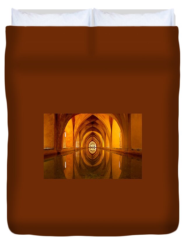 Seville Duvet Cover featuring the photograph Reflection of Perfection by AM FineArtPrints