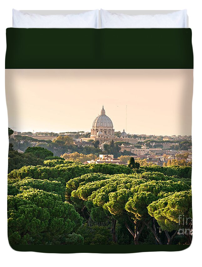 Pope Duvet Cover featuring the photograph Rome - Italy #1 by Luciano Mortula