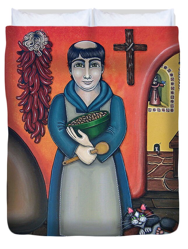 San Pascual Duvet Cover featuring the painting San Pascuals Kitchen #2 by Victoria De Almeida
