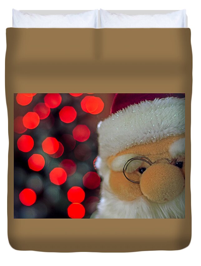 Santa Duvet Cover featuring the photograph Santa by Spikey Mouse Photography