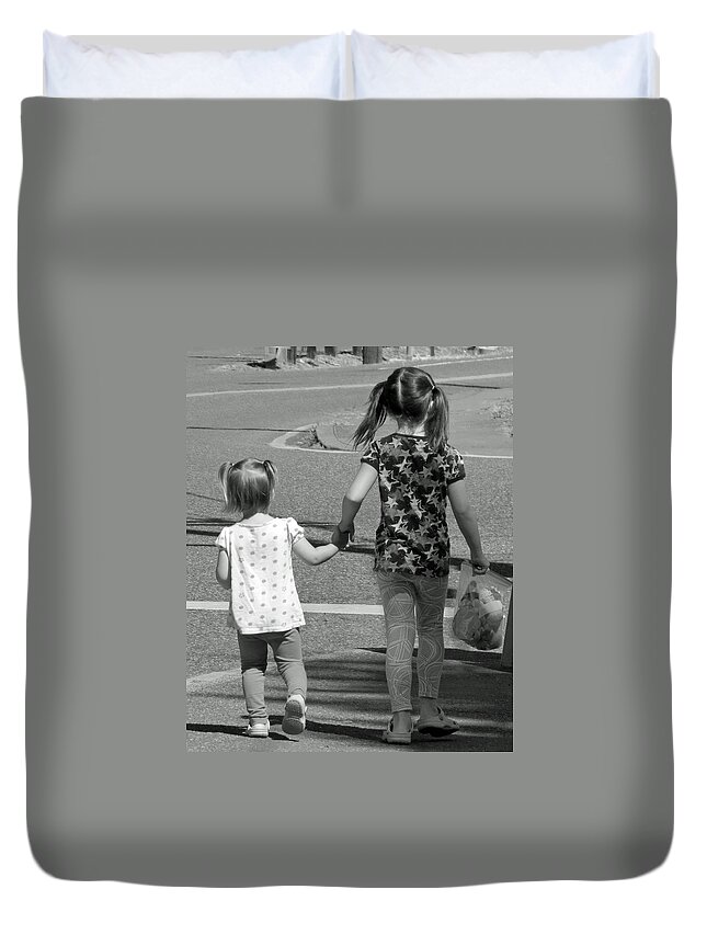 Sisters Duvet Cover featuring the photograph She's My Sister by E Faithe Lester