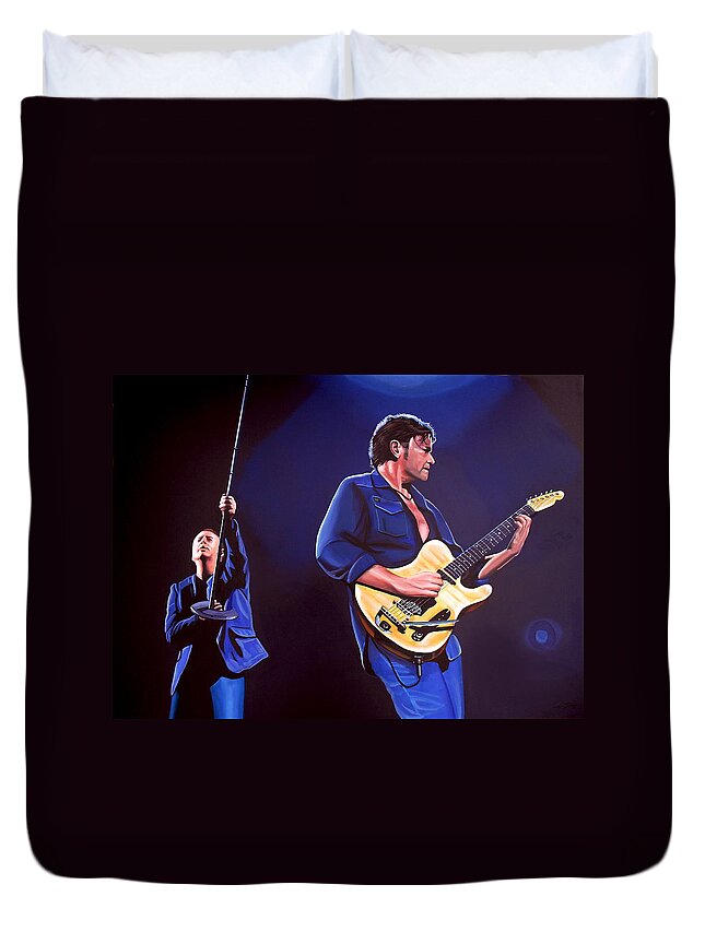 Simple Minds Duvet Cover featuring the painting Simple Minds by Paul Meijering