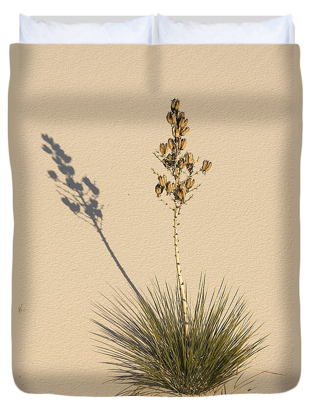 Feb0514 Duvet Cover featuring the photograph Soaptree Yucca In Gypsum Sand White #1 by Konrad Wothe