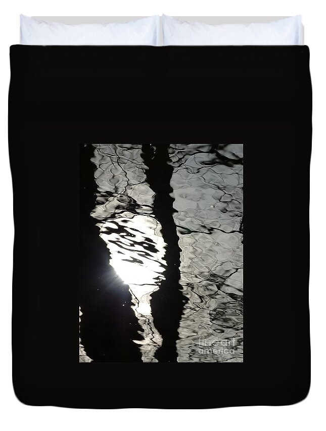 Jane Ford Duvet Cover featuring the photograph Sunlight On Water by Jane Ford