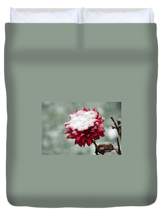 Flower Duvet Cover featuring the photograph Survival of the Fittest #1 by Randi Grace Nilsberg
