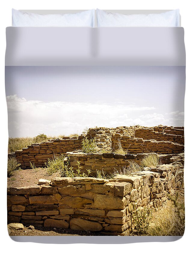 Southwest Duvet Cover featuring the photograph Tales of the Past #1 by Judy Hall-Folde